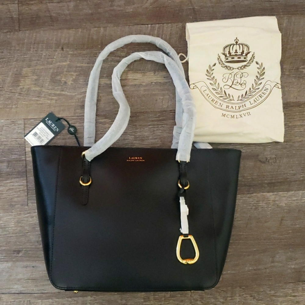 RALPH LAUREN BENNINGTON SHOPPER - SHP- MED BLACK. NEW NEVER OPENED OR USED.